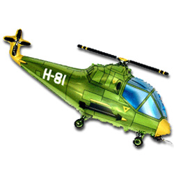 Фольгированный шарик "Зеленый вертолет", 99 см