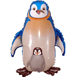 Фольгированный шар "Мама и пингвиненок", 97 см
