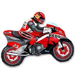 Фольгированный шарик "Красный мотоцикл", 84 см