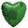 Шар (18''/46 см) Сердце, Зеленый