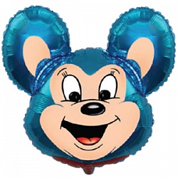 Фольгированный шарик "Синяя могучая мышь", 76 см