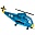 Вертолет (синий), 97см