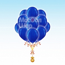 Облако из воздушных шаров "Синий-металлик"