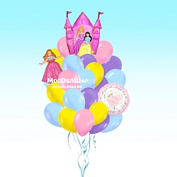 Букет из шаров "С Днем рождения. Замок Принцессы"
