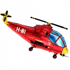 Фольгированный шарик "Красный вертолет", 99 см