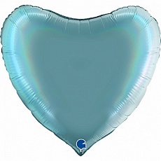 Сердце 91 см, голубой 