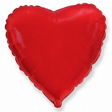 Шар с гелием Сердце, Красное, 46 см