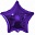 Шар (18''/46 см) Звезда, Фиолетовый